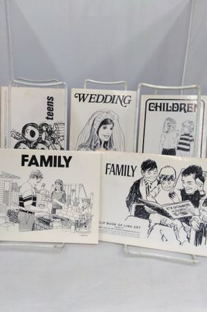 Volk Clip Book of Line Art- Lot of 5 image number 0