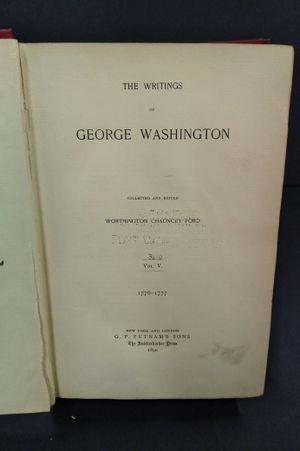 The Writings of George Washington Vol. V image number 1