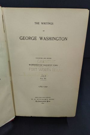 The Writings of George Washington Vol.XI image number 1