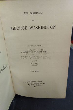 The Writings of George Washington Vol. VIII image number 1