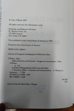 Milan Kundera & Feminism image number 2