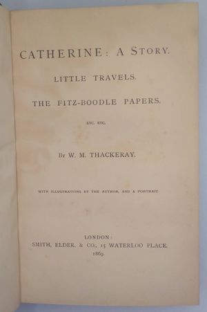 Catherine: A Story / Little Travels / The Fitz-Boodle Papers image number 1