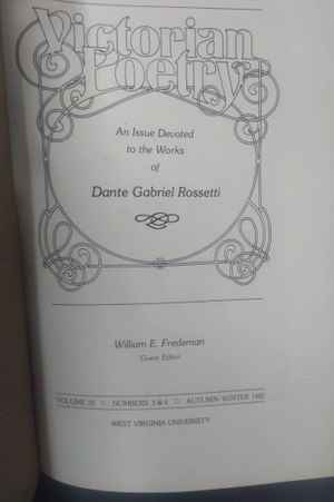 Victorian Poetry Volume 20 Numbers 3-4 image number 1