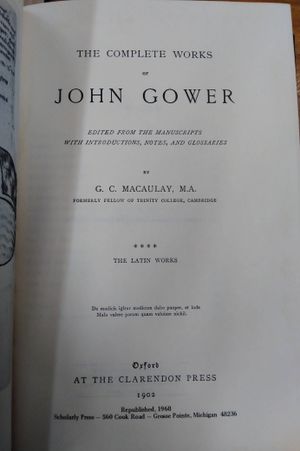 The Complete Works of John Gower: the Latin Works image number 1