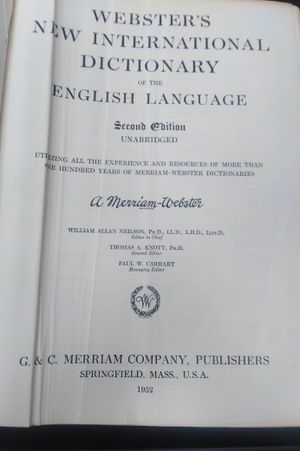 Webster's New International Dictionary of the English Language Second Edition Unabridged image number 1