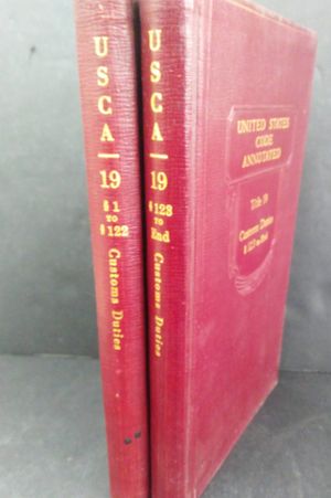 United States Code Annotated Title 19 Customs Duties image number 0
