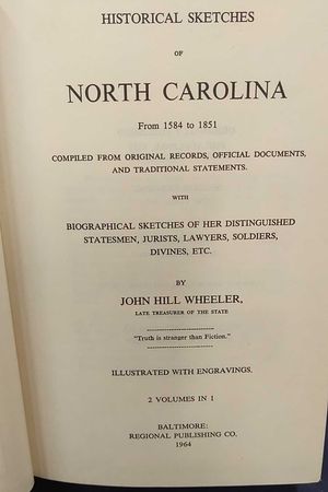 Historical Sketches of North Carolina: from 1584 to 1851 image number 1