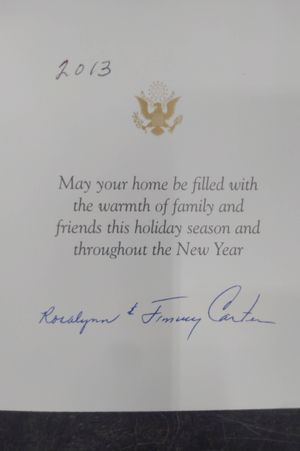 Christmas Card Signed by First Lady Rosalynn Carter image number 1