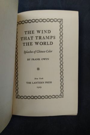 The Wind That Tramps the World : Spashes of Chinese Color image number 2