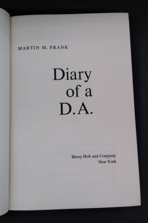 Diary of a D.A.  image number 2