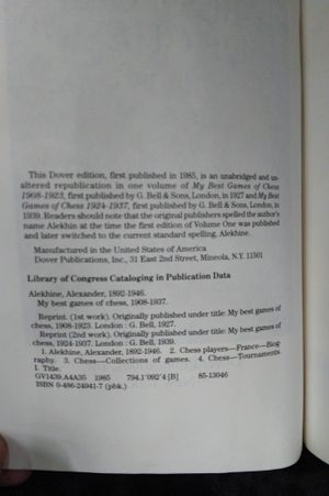 My Best Games of Chess 1908-1937 image number 2