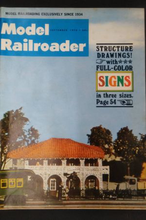 Model Railroader- September 1970 image number 0