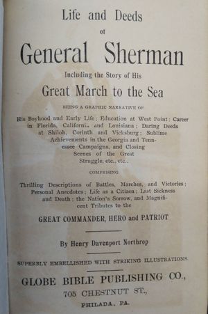 Life and Deeds of General Sherman  image number 1