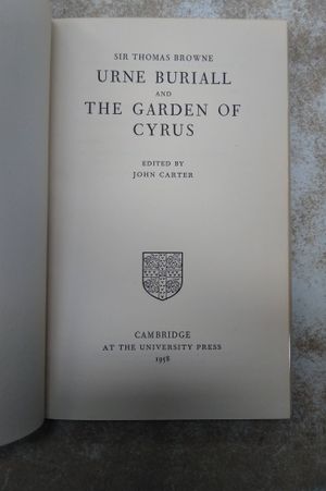 Urne Buriall and The Garden of Cyprus image number 1