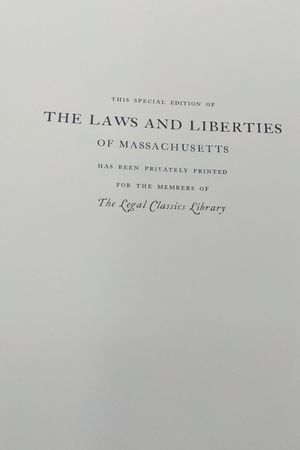 Laws and Liberties in Massachusetts image number 1
