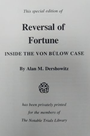 Reversal of Fortune: Inside the Von B&uuml;low Case image number 2