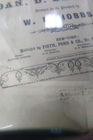 Framed Dixie Land Sheetmusic image number 2