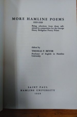 More Hamline Poems, 1935-1939 image number 1
