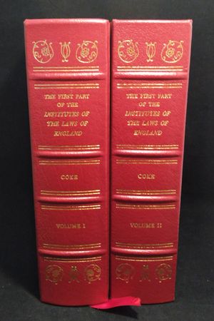 The First Part of the Institutes of the Laws of England image number 1