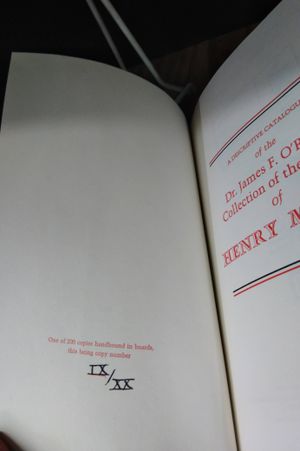 A Descriptive Catalogue of the Dr. James F. O'Roark Collection of the Works of Henry Miller image number 1