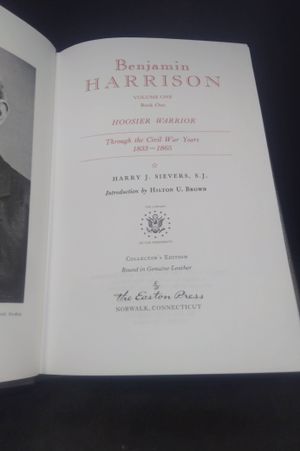 Benjamin Harrison Hoosier Warrior Hoosier Statesman Hoosier President Two Volume Set image number 2