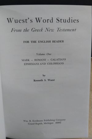Wuest's Word Studies from the Greek New Testament image number 2