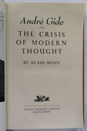 Andre Gide and The Crisis of Modern Thought image number 2