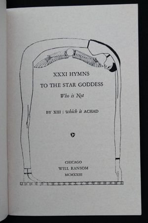 Thirty-One Hymns to the Star Goddess image number 1