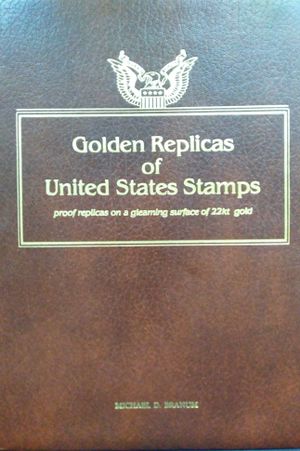 Golden Replicas Of United States Stamps Proof Replicas On a Gleaming Surface Of 22kt Gold image number 0
