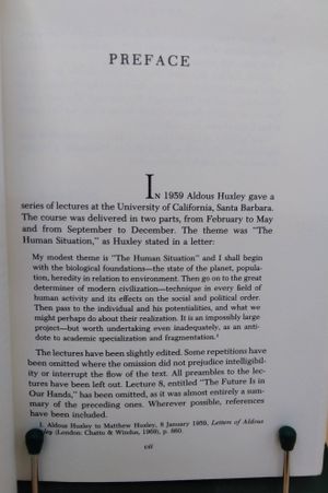 The Human Situation: Lectures at Santa Barbara, 1959 (A Cass Canfield book) image number 2