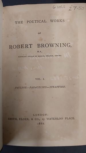 The Poetical Works of Robert Browning image number 1