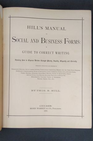 Hill's Manual Social and Business Forms image number 2
