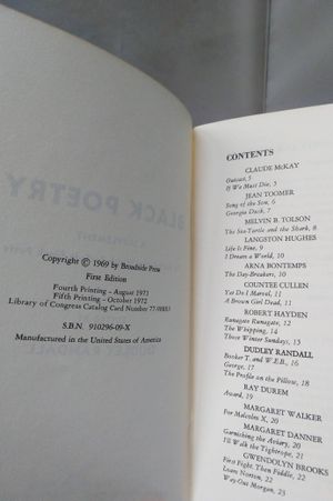 Black Poetry: A Supplement to Anthologies Which Exclude Black Poets image number 2