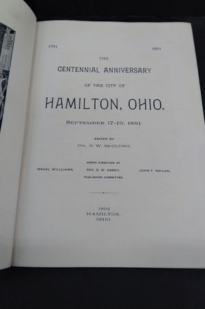 The Centennial Anniversary of the City of Hamilton, Ohio image number 1