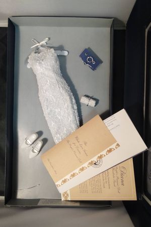 Franklin Mint Diana White Lace Gown image number 0