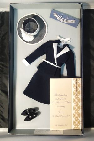 Diana The Inspecting of the Guard Navy Blue and White Ensemble image number 0