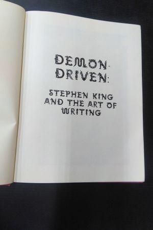 Demon-Driven: Stephen King and the Art of Writing image number 0