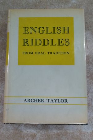 English Riddles From Oral Tradition image number 0