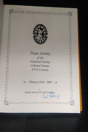 Texas Society of the National Society Colonial Dames XVII Century image number 1