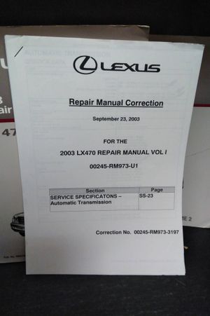 Lexus LX 470 Repair Manual image number 1