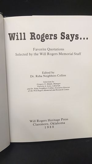 Will ogers Says... image number 1