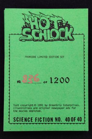 Hot Schlock Trading Card Set image number 0