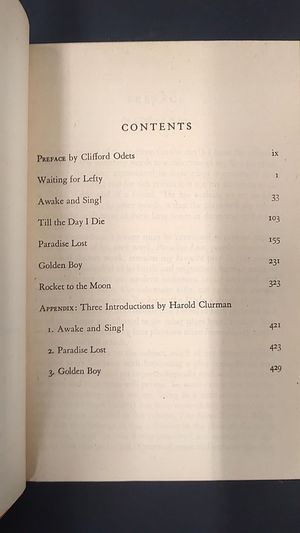 Six Plays of Clifford Odets image number 1