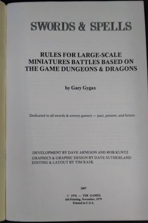 Swords & Spells For Use With Dungeons & Dragons image number 1