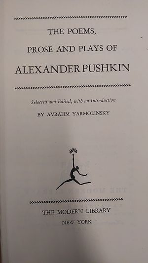 The Poems, Prose and Plays of Alexander Pushkin image number 1