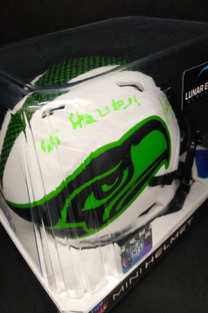 Signed Seattle Seahawks Mini Helmet image number 1
