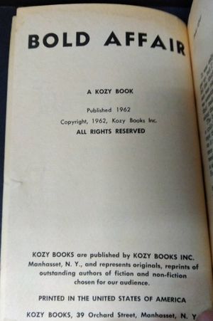 Bold Affair (K151) image number 1