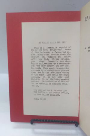 Life of Pat F. Garrett and the Taming of the Border Outlaw image number 1