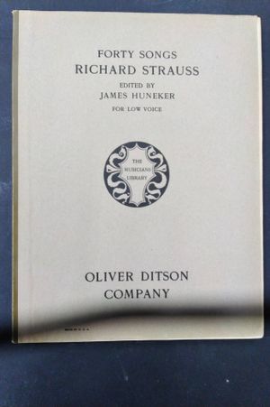 Forty Songs by Richard Strauss for High Voice image number 0