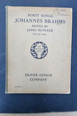 Forty Songs Johannes Brahams image number 0